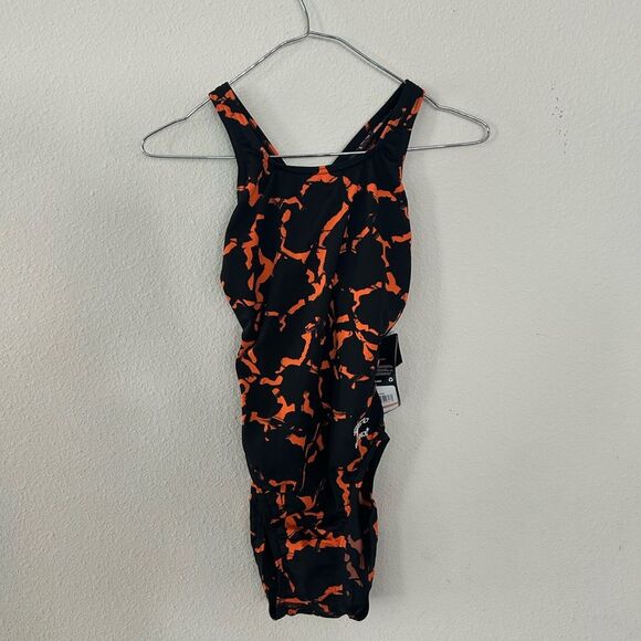 SPEEDO Swimsuit WRACK IT UP Proback Orange Training Competitive Swimming - Sz 28 - Picture 4 of 6